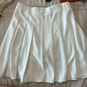 White Pleated Skirt